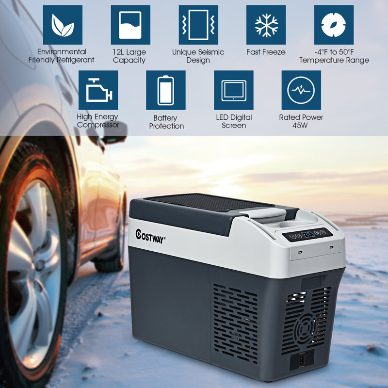 Costway 13 Qt. Portable Car Cooler Wayfair